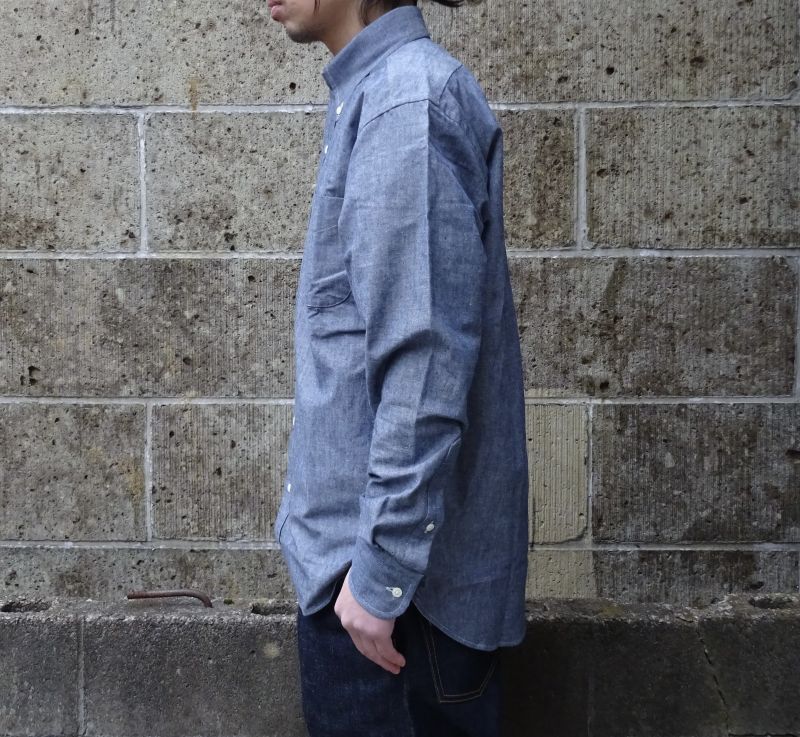 GAMBERT SHIRT (ギャンバートシャツ) B/D SHIRT CHAMBRAY ネイビー