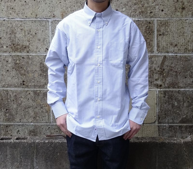 GAMBERT SHIRT (ギャンバートシャツ) B/D SHIRT OX STRIPE ネイビー