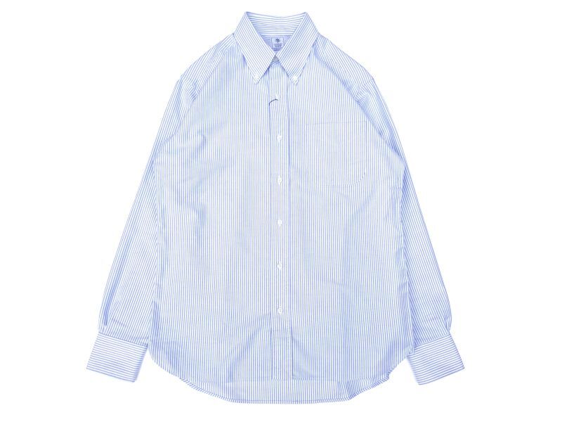 GAMBERT SHIRT (ギャンバートシャツ) B/D SHIRT OX STRIPE ネイビー